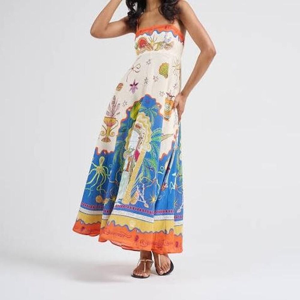 ALEMAIS SURREALIST SUMMER MAXI DRESS